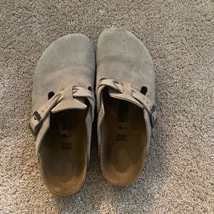 Birkenstock X STAUD Taupe Braid Boston Clogs